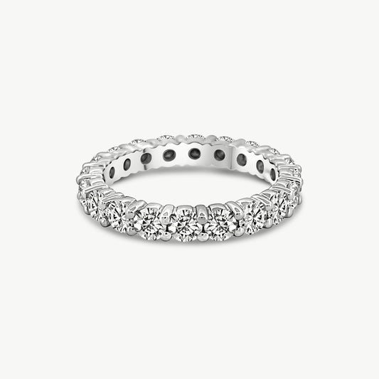 Round Brilliant Eternity Band in Low Prong Setting