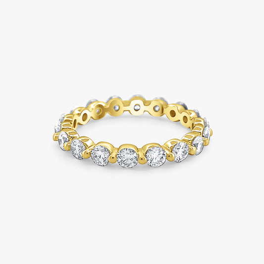 Round Brilliant Eternity Band In single Prong Setting